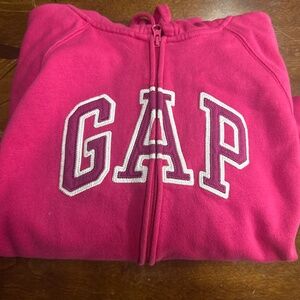 Gap hoodie pink women’s girls zip up hoodie size large comfortable and classic